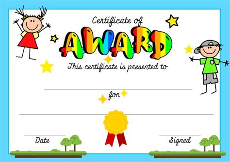 Certificates For Kids