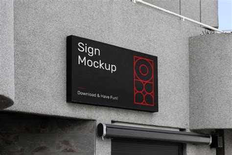 Sign on Building Free Mockup — Free Mockup World