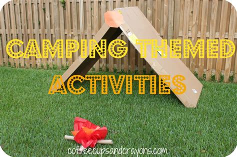 Camping Themed Kids Activities - Coffee Cups and Crayons