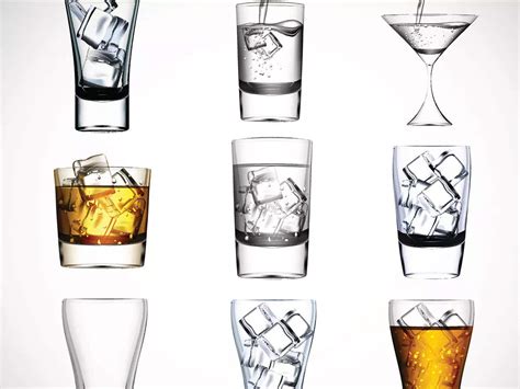 Different glassware for all kinds of alcoholic drinks