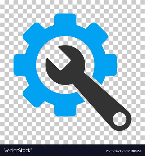 Gear and wrench icon Royalty Free Vector Image