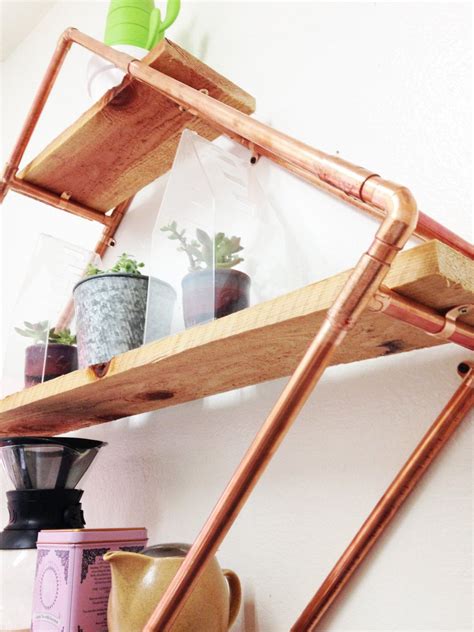 Pin on Copper pipe shelves