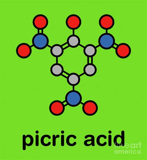 Picric Acid Explosive Molecule Photograph by Molekuul/science Photo ...