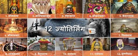 List of Names and Places of 12 Jyotirlingas in India with Images