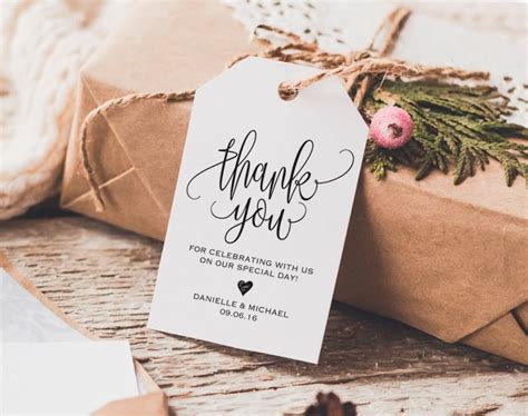 Thank You Tag, Wedding Thank You Tags, Gift Tags, Wedding Favor, Thank ...