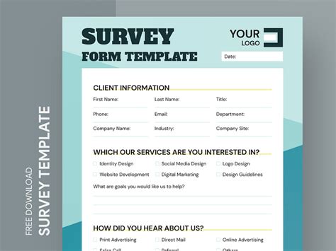 Survey Form Free Google Docs Template by Free Google Docs Templates - gdoc.io on Dribbble