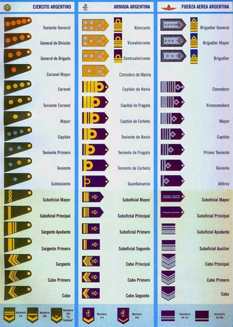 Argentina Military Rank Insignia