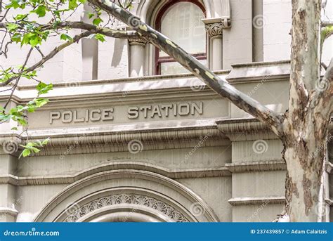 The Front Entrance To an Old Disused Police Station Stock Image - Image ...