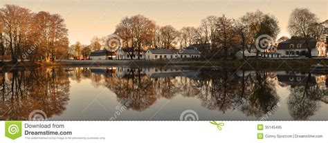 Lakeside cottages stock image. Image of fall, calm, home - 35145495