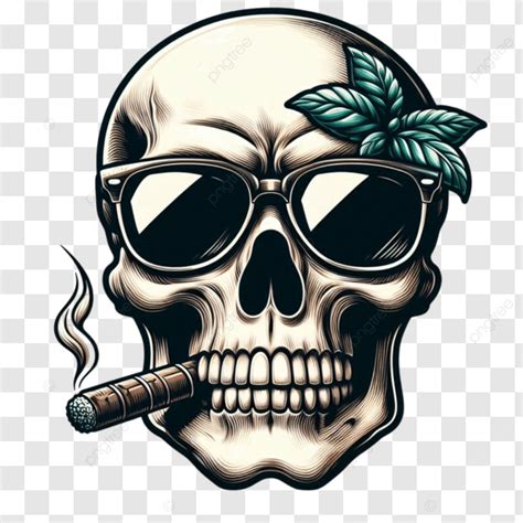 Skull Smoke Cannabis Vector Illustration, Skull Smoke Cannabis Vector ...