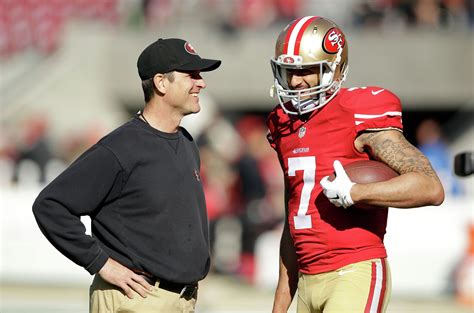 Former 49ers QB Colin Kaepernick backs Jim Harbaugh's NFL pursuit