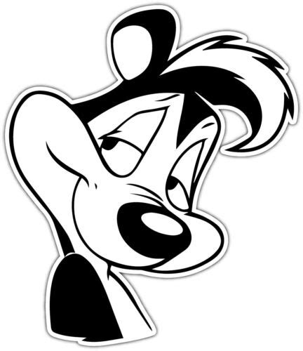 Pepe Le Pew French Skunk Face Kids Cartoon Car Bumper Window Sticker Decal 4"X5" | eBay