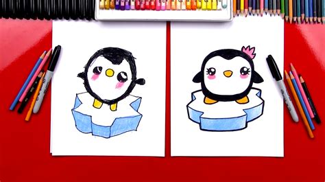 How To Draw A Cute Cartoon Penguin - Art For Kids Hub