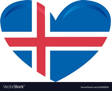 Iceland flag official colors and proportion Vector Image