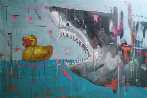 shark attack Painting by Zahar Kondratyuk | Saatchi Art