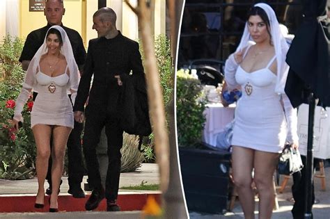 Kourtney Kardashian marries Travis Barker in mini wedding dress