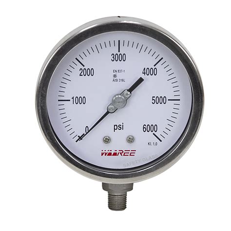 6000 PSI 4" Pressure Gauge | Pressure & Vacuum Gauges | Pressure Gauges | Air & Pneumatics | www ...