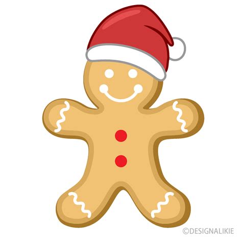 Christmas Gingerbread Man Clip Art Free PNG Image｜Illustoon