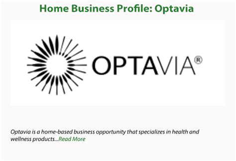 Work at Home FAQ™Home Business Profile: Optavia