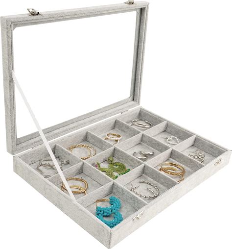 Amazon.com: Hivory Bracelet & Jewelry Organizer Box ~ Stackable Jewelry Organizer Trays ...