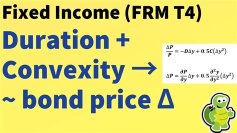 Fixed Income: Duration plus convexity to approximate bond price change (FRM T4-38) - YouTube