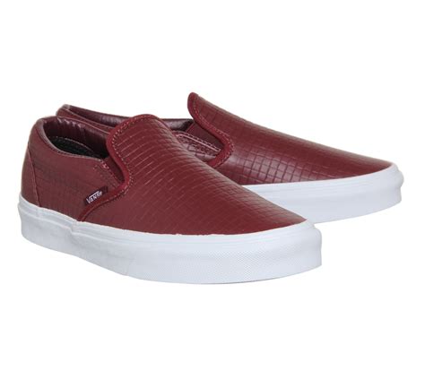 Lyst - Vans Classic Slip On Shoes in Red for Men