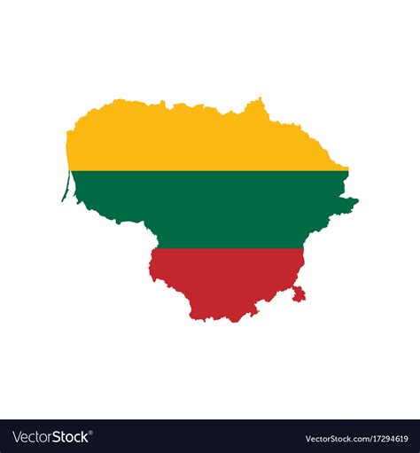 Lithuania flag and map Royalty Free Vector Image