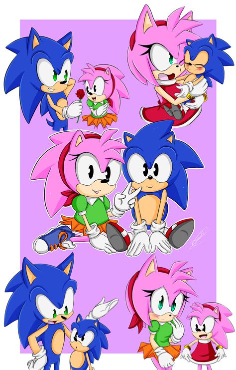 Classic sonic and Classic amy by Diana-ITZ on DeviantArt