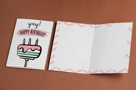 Free Empty Birthday Card Mockup in PSD - DesignHooks