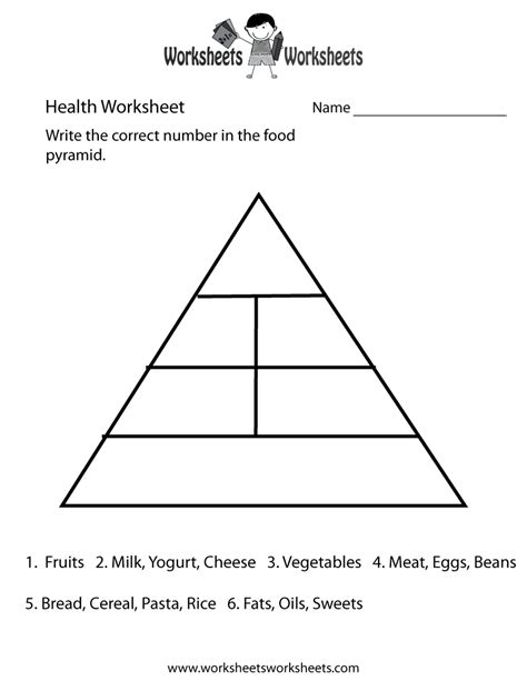 Food Worksheets, Cut & Paste Activities, Food Pyramid | Print - Free ...