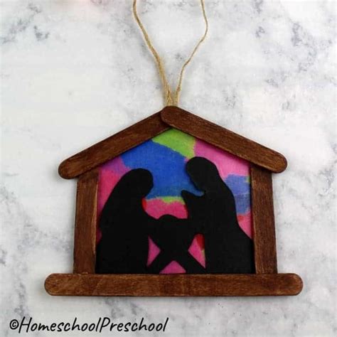 These simple nativity Christmas ornament crafts for kids is not only ...