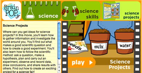 http://www.brainpopjr.com/science/scienceskills/scienceprojects/preview.weml Brainpop Jr ...