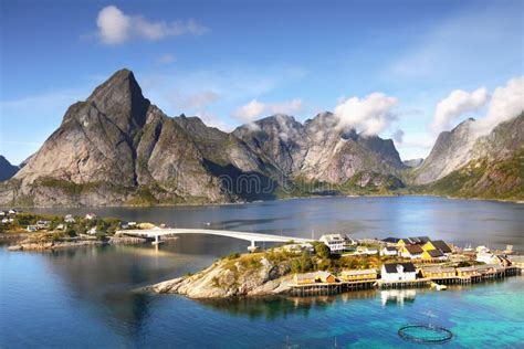 Lofoten Islands Fishing Village, Norway Stock Photo - Image of fishing, high: 158656506