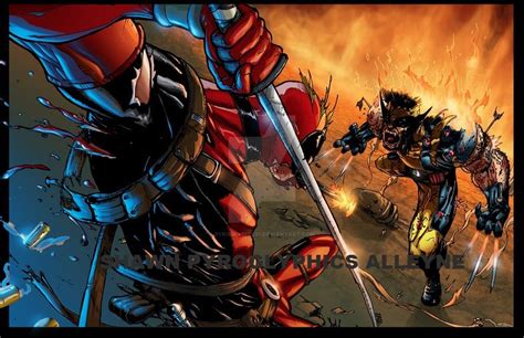 Deadpool vs Wolverine by pyroglyphics1 on DeviantArt