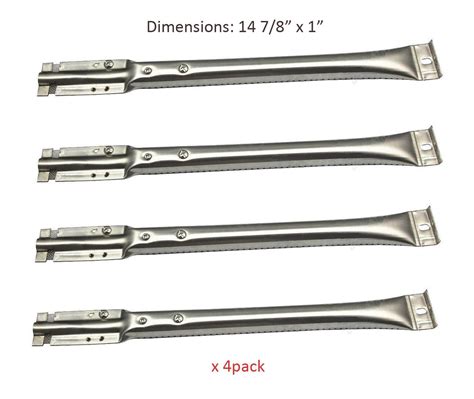 SB6781 (4-pack) Universal BBQ Grill Stainless Steel Pipe Burner Replacement for Kenmore 122. ...