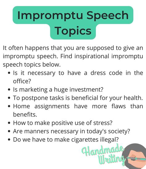 Impromptu Speech Examples