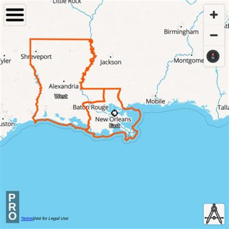 Alligator Hunting Zones, Louisiana | hunting Topo Maps