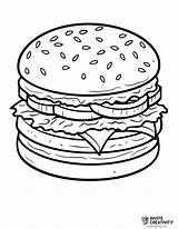 Burger Coloring Pages Free Printable PDFs  Invite Creativity sketch template