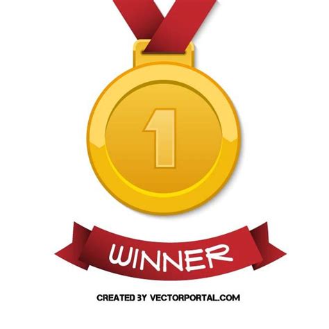 Winner medal Royalty Free Stock SVG Vector and Clip Art