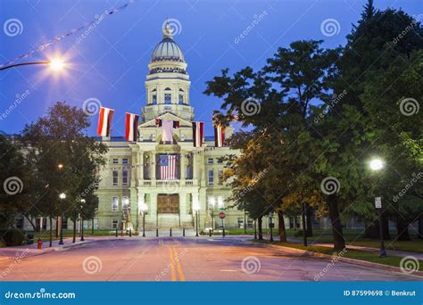 Cheyenne, Wyoming - State Capitol Building Stock Photo - Image of ...