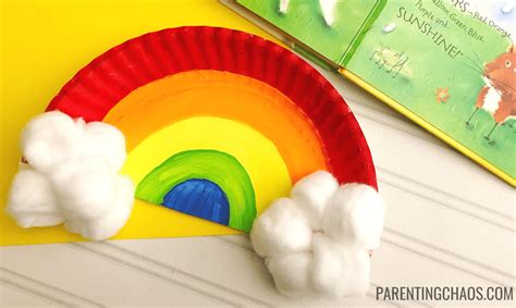 Rainbow Paper Plate Craft for Kids ⋆ Parenting Chaos