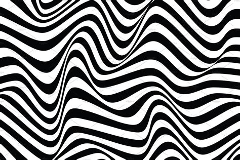 wavy line optical illusion | Graphic Patterns ~ Creative Market