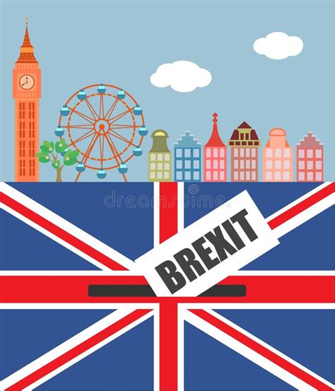 Brexit - UK Exit From European Union EU. A Set Of Cartoons And Concepts ...