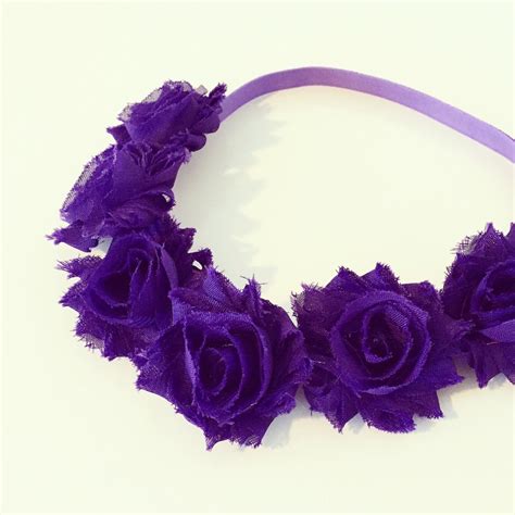 Royal Purple Flower Crown Headband Dark Purple Flower Crown