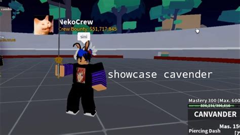 showcase cavender in blox fruit |ROBLOX - YouTube