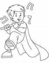 Niño Tocando La Flauta Para Colorear Imprimir E Dibujar –ColoringOnlyCom sketch template
