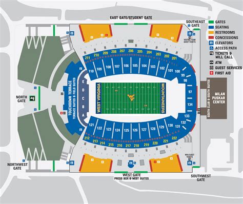 Wvu Seating Chart Football Stadium | Elcho Table