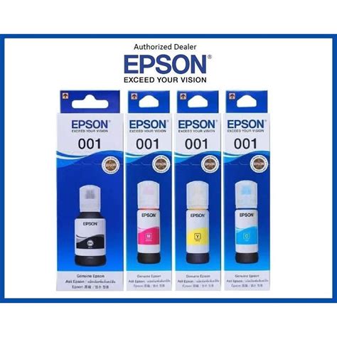 Genuine EPSON 001 Ink L4150 L4160 L6160 L6170 L6190 Eco Tank Printer Black Cyan Yellow Magenta ...