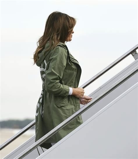 Melania Trump Green Jacket While Visiting Texas June 2018 | POPSUGAR ...