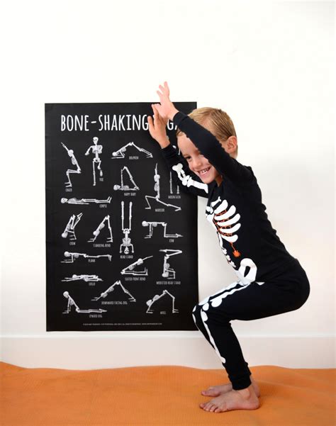 Skeleton Yoga Poster Halloween Activity - Amy Robison Blog